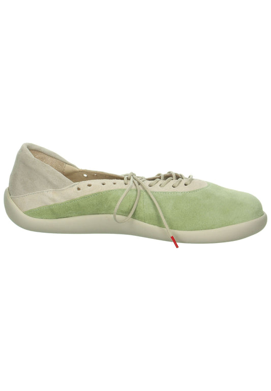 Think! Halbschuhe Leder Grün/Beige