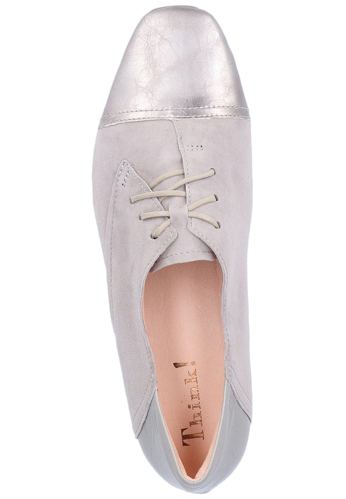 Think! Halbschuhe Leder Hellgrau