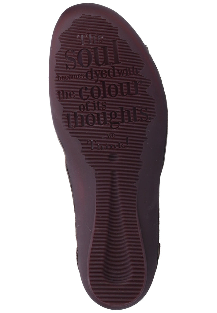 Think! Halbschuhe Leder Taupe