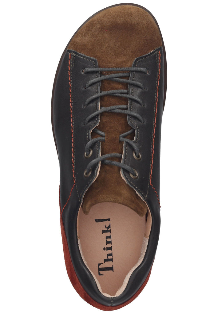 Think! Halbschuhe Veloursleder Braun/Grau