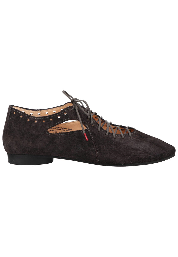 Think! Halbschuhe Veloursleder Grau