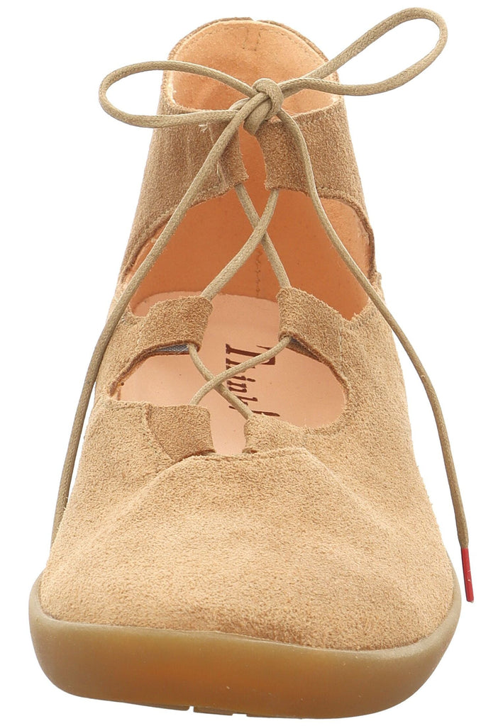 Think! Halbschuhe Veloursleder Mittelbraun