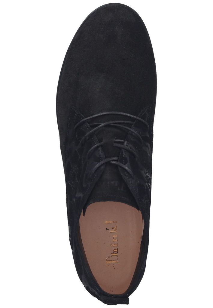 Think! Halbschuhe Veloursleder Schwarz Kombi