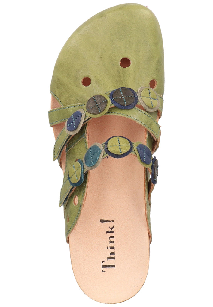 Think! Pantoletten Glattleder Apfel