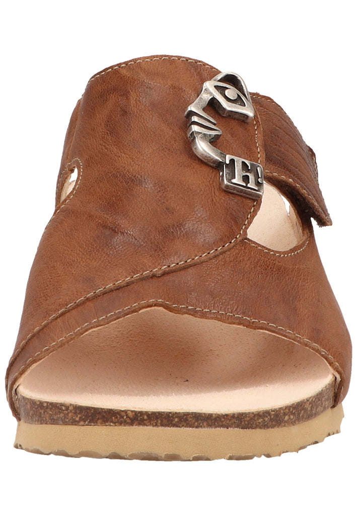 Think! Pantoletten Glattleder Braun