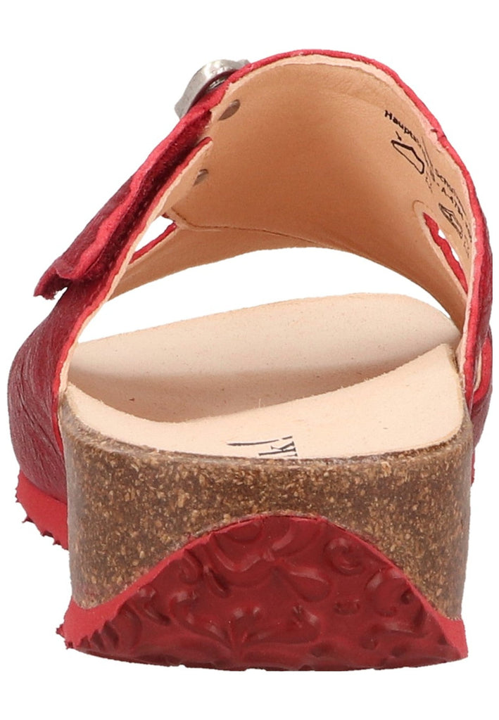 Think! Pantoletten Glattleder Cherry