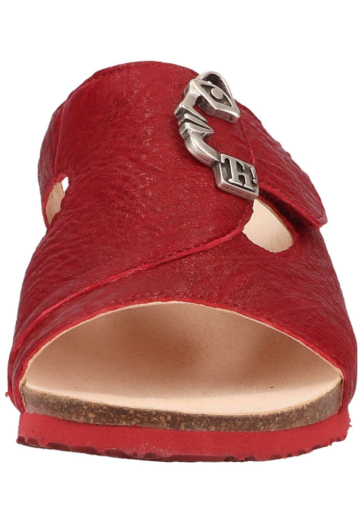 Think! Pantoletten Glattleder Cherry