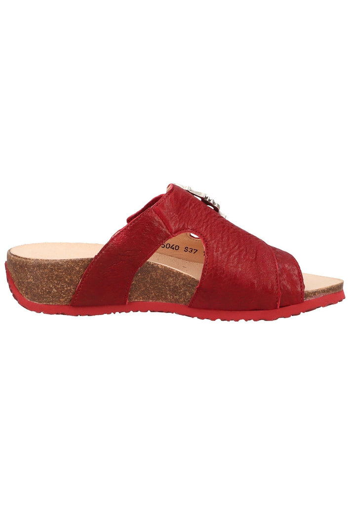 Think! Pantoletten Glattleder Cherry