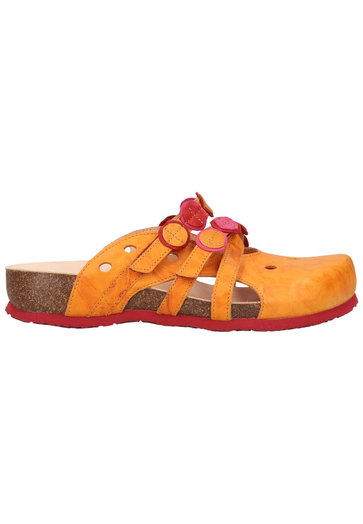 Think! Pantoletten Glattleder Gelb