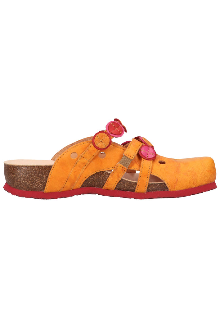 Think! Pantoletten Glattleder Gelb