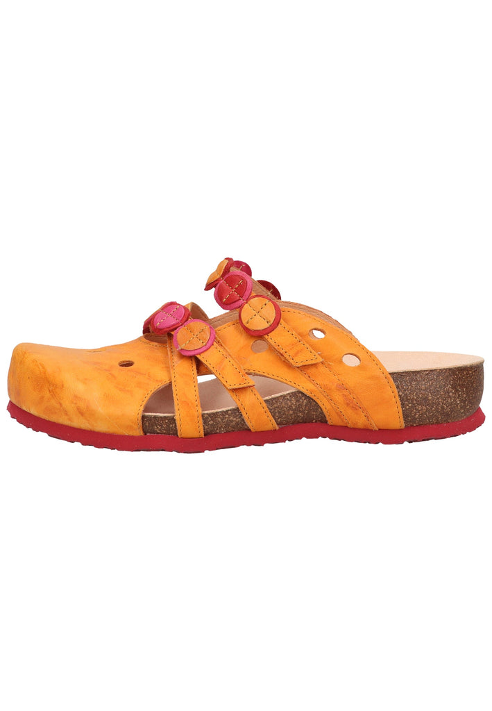 Think! Pantoletten Glattleder Gelb