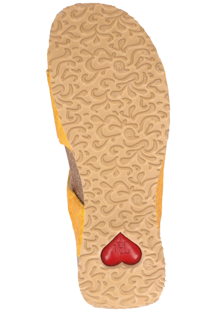 Think! Pantoletten Glattleder Gelb