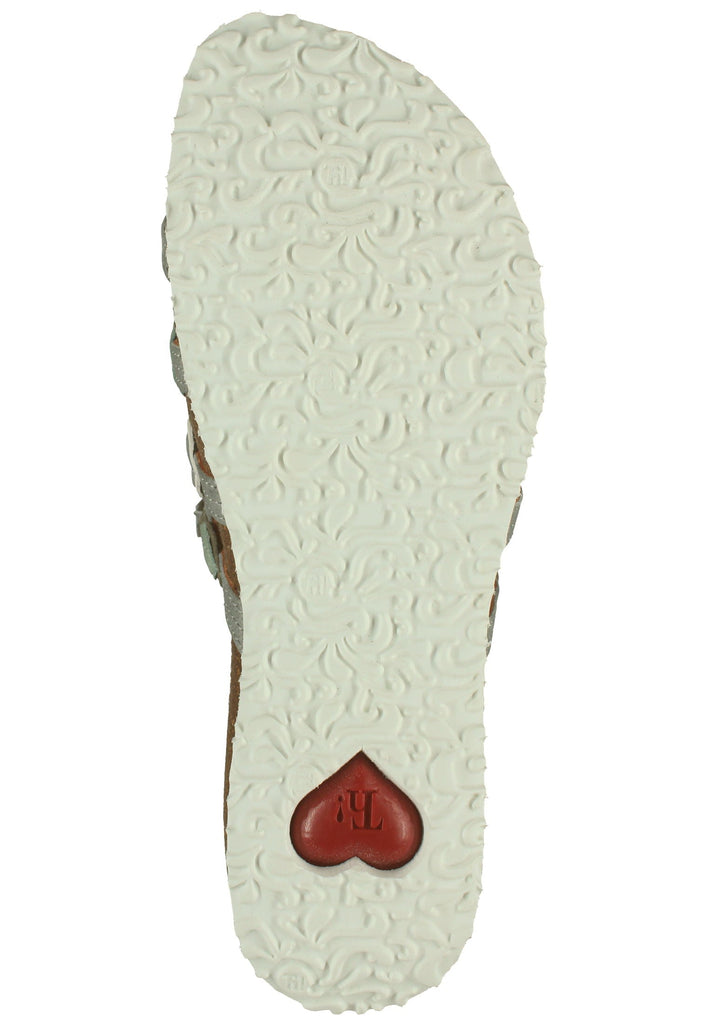 Think! Pantoletten Glattleder Grau