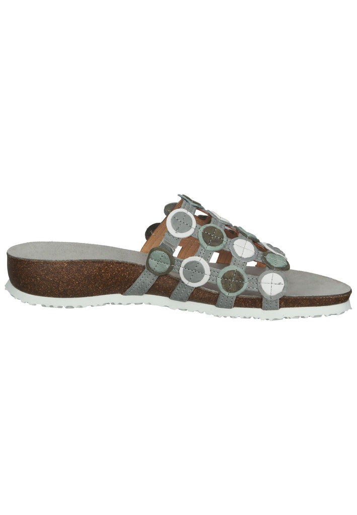 Think! Pantoletten Glattleder Grau