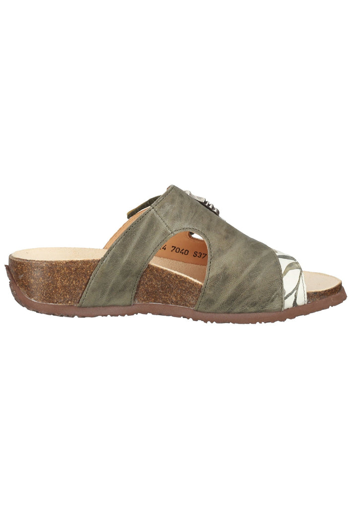 Think! Pantoletten Glattleder Grün