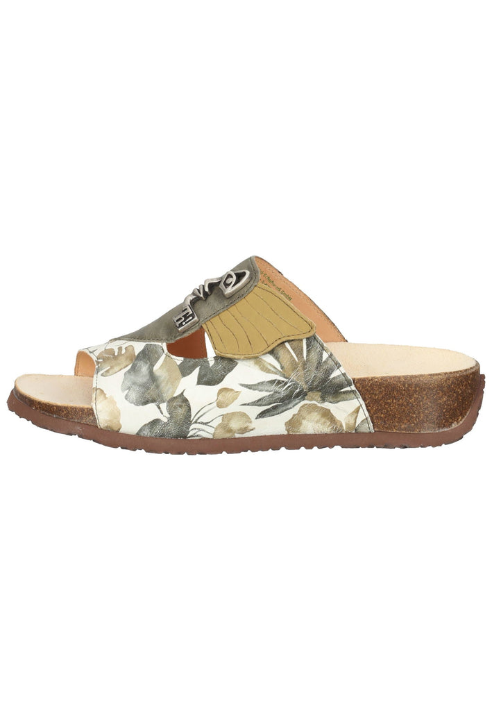 Think! Pantoletten Glattleder Grün