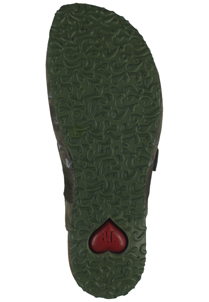 Think! Pantoletten Glattleder Jade