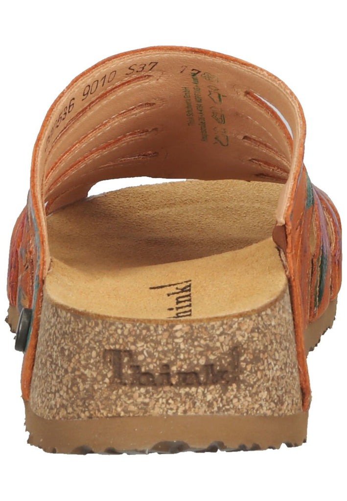 Think! Pantoletten Glattleder Orange