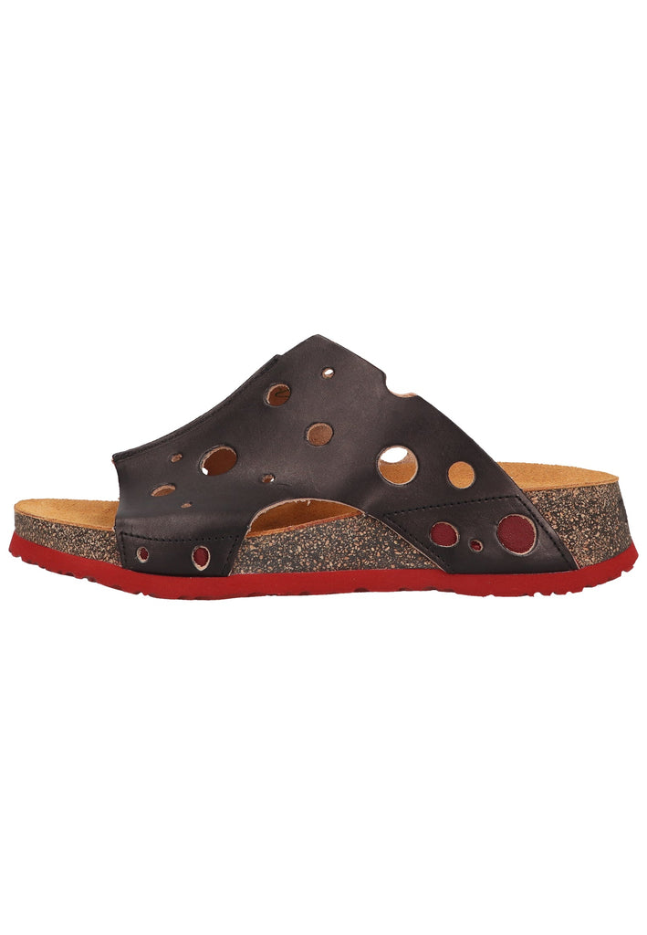 Think! Pantoletten Glattleder Schwarz