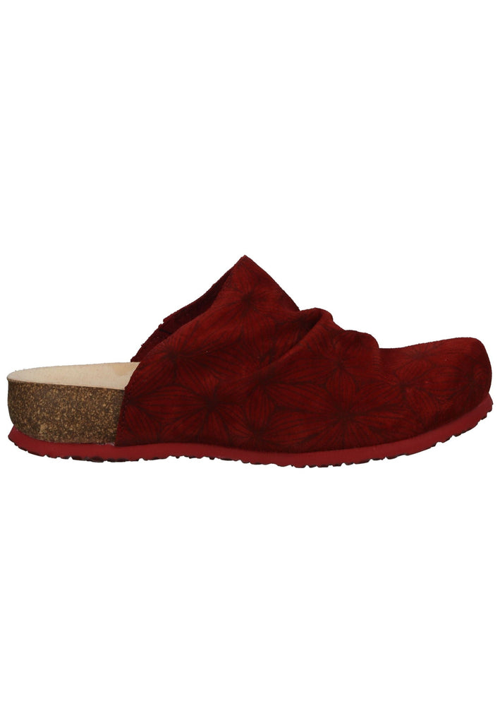 Think! Pantoletten Lammfell Rot