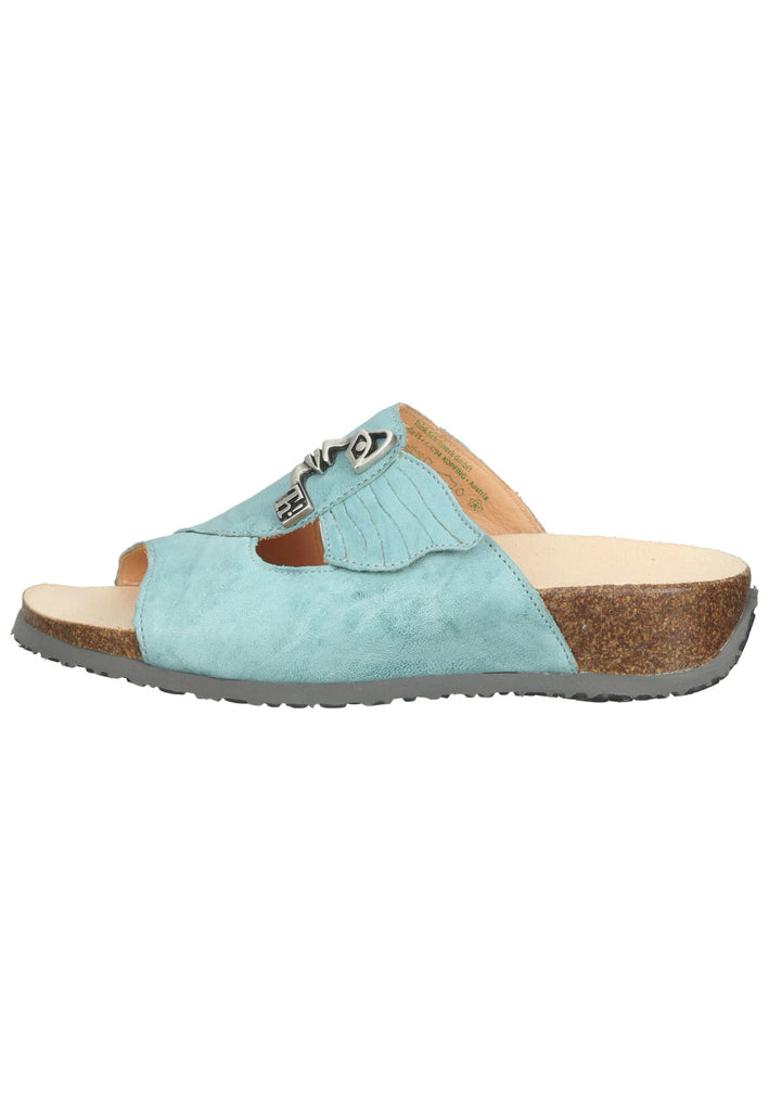 Think! Pantoletten Leder Blau