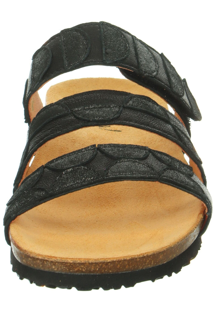 Think! Pantoletten Leder Schwarz Kombi