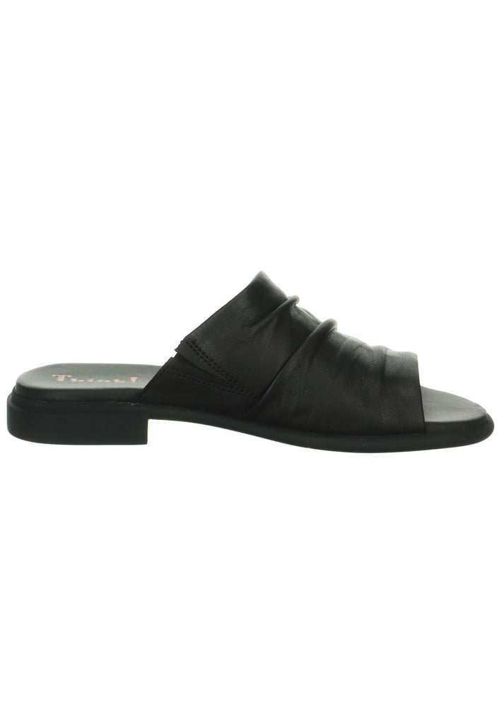 Think! Pantoletten Nappaleder Schwarz