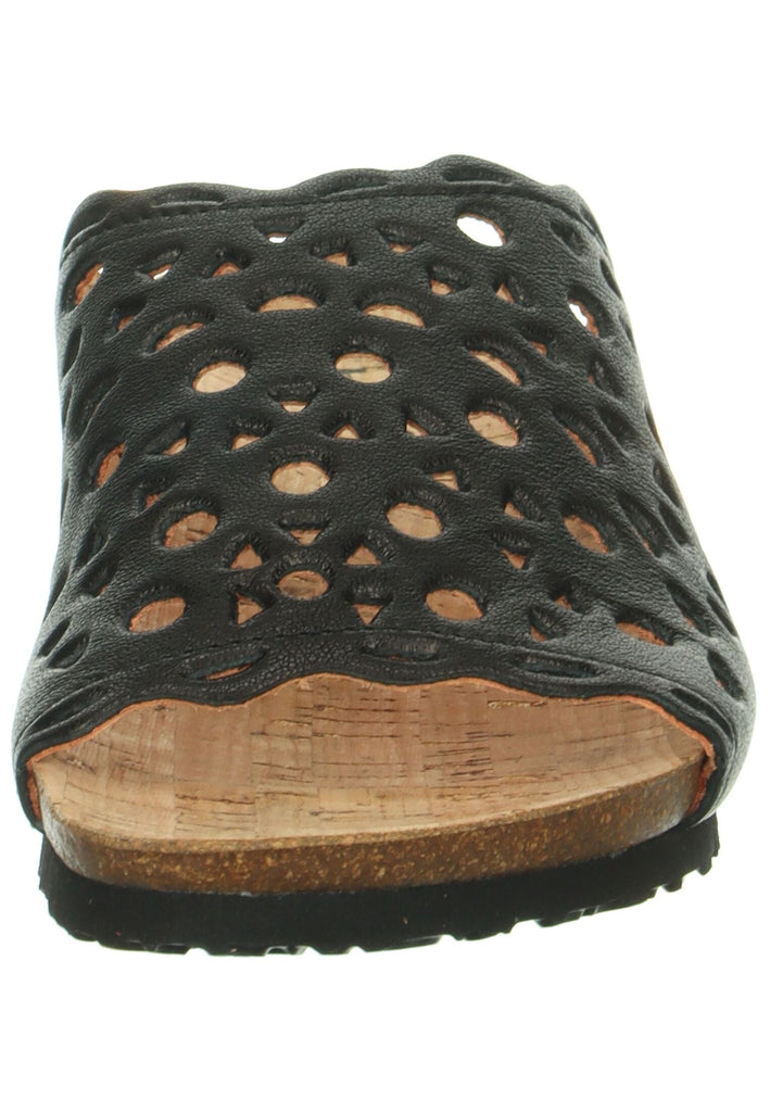 Think! Pantoletten Nappaleder Schwarz