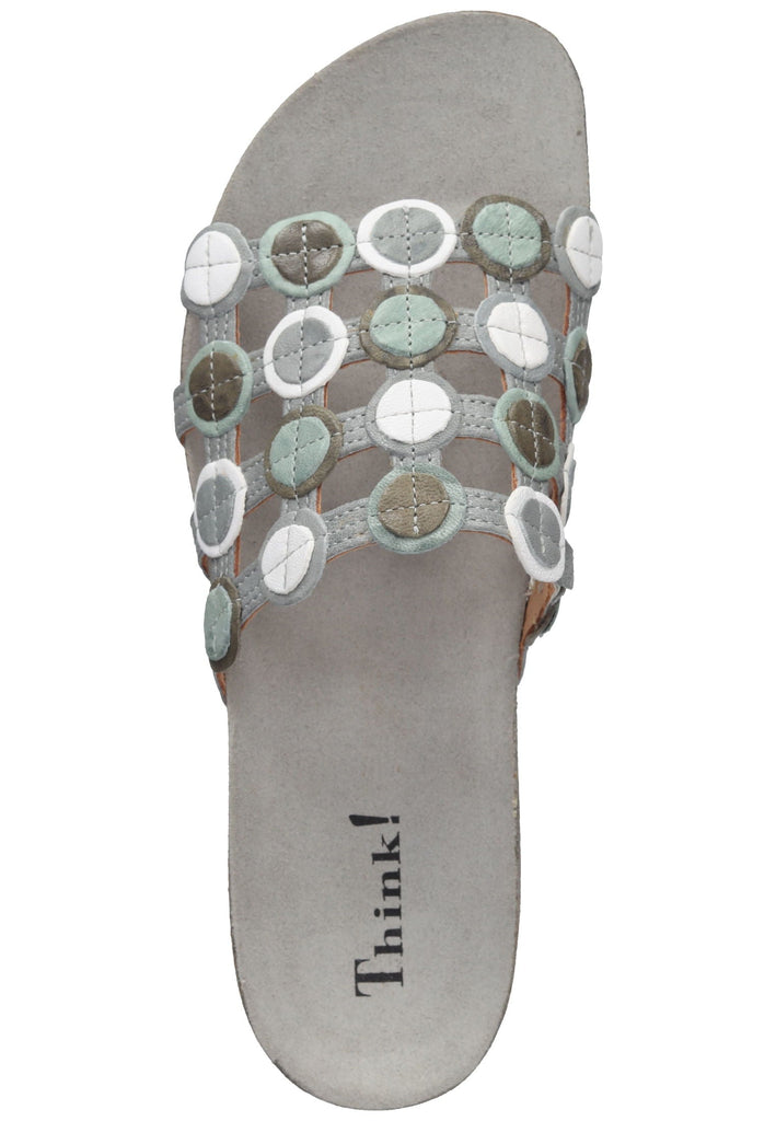 Pantoletten Think! Pantoletten Glattleder Grau