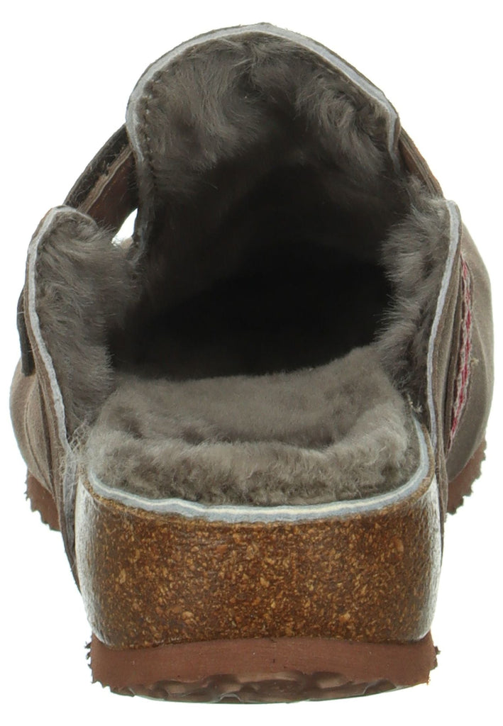 Think! Pantoletten Veloursleder Braun