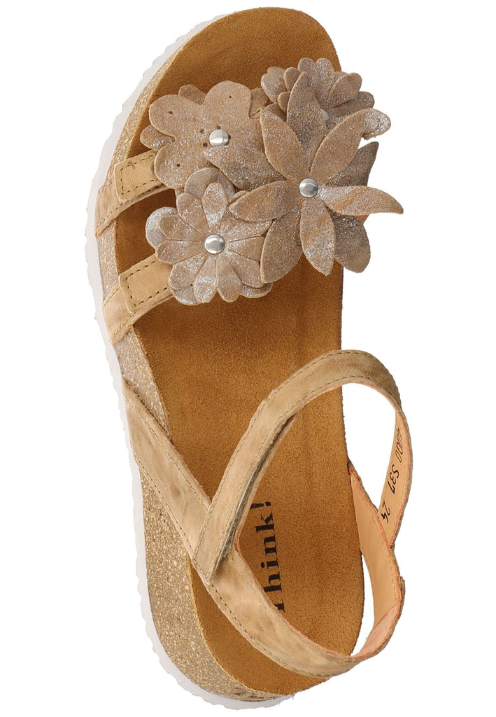 Think! Sandalen Leder Leinen