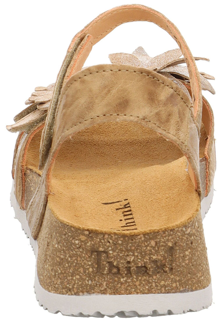 Think! Sandalen Leder Leinen