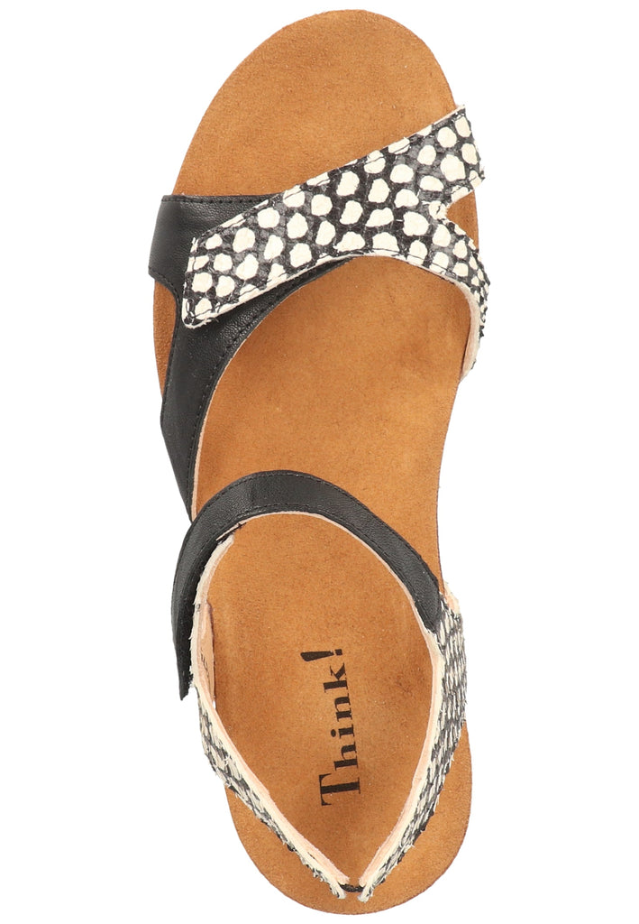 Think! Sandalen Leder Schwarz
