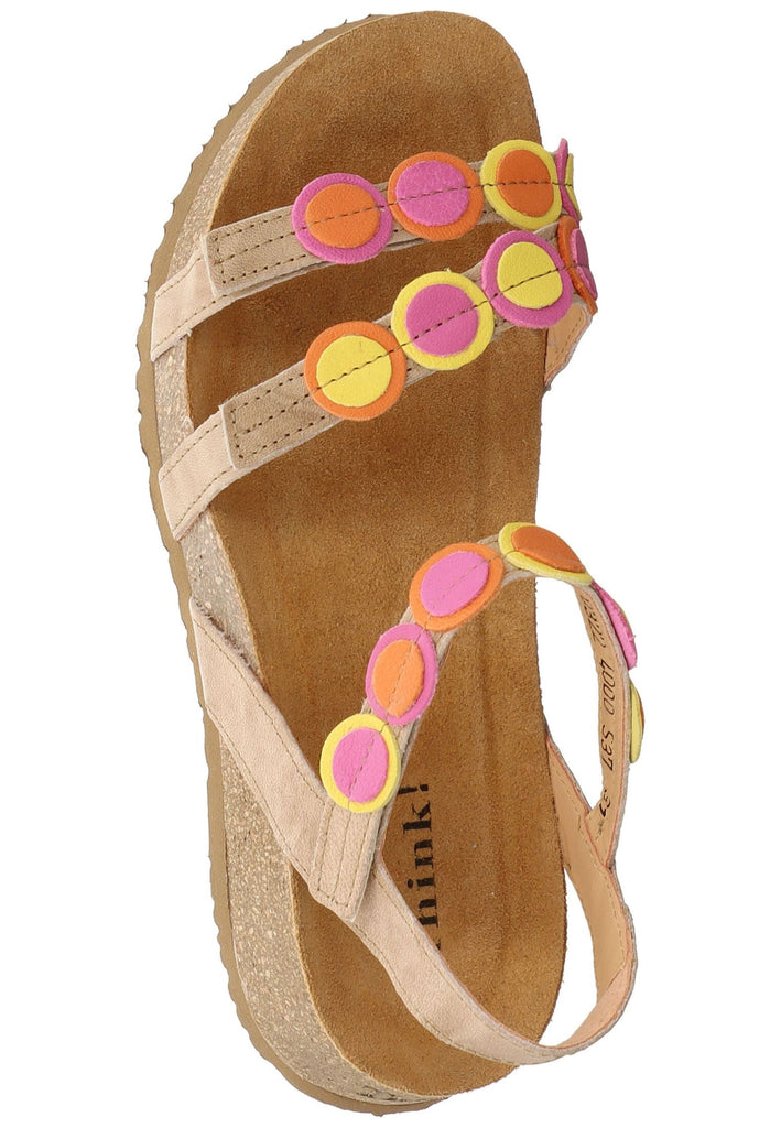Think! Sandalen Nappaleder Leinen