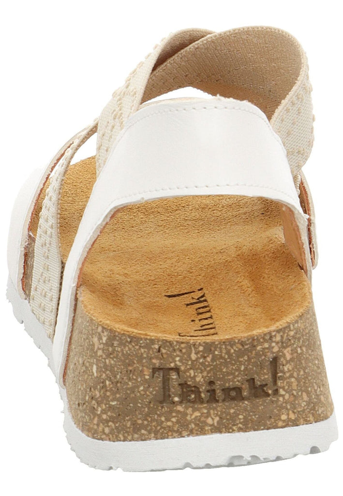 Think! Sandalen Nappaleder Weiß/Beige