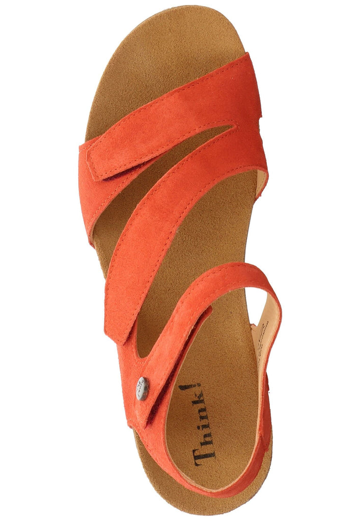 Think! Sandalen Veloursleder Scarlet