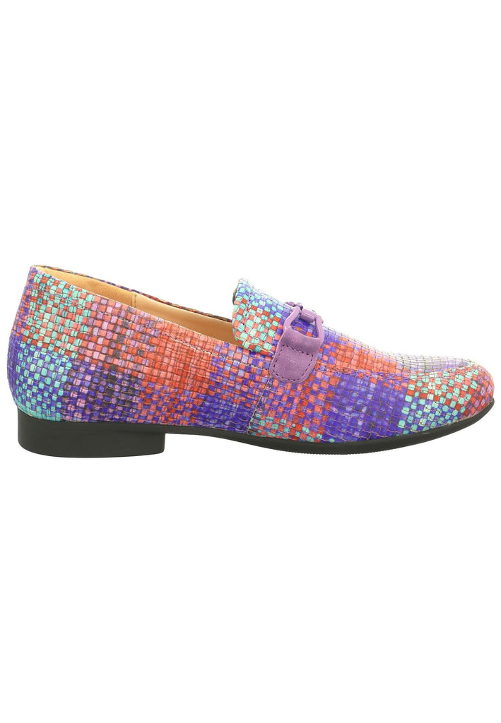 Think! Slipper Leder Blau/Multi