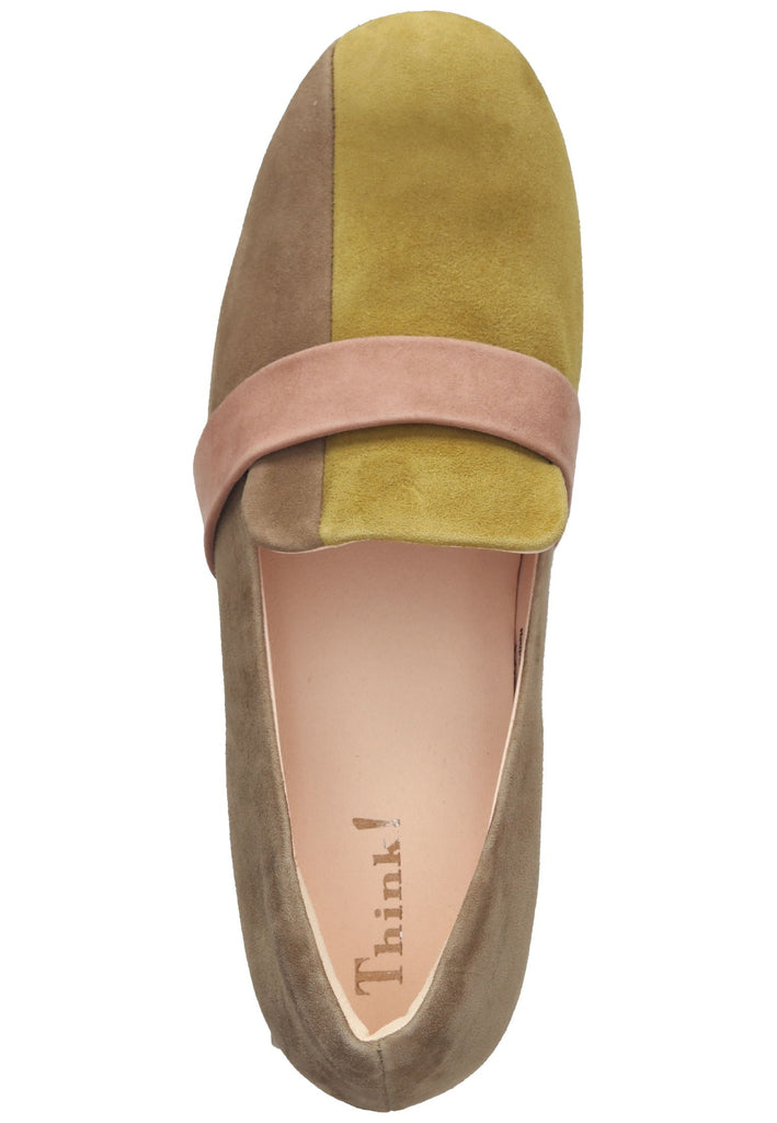 Think! Slipper Veloursleder Braun