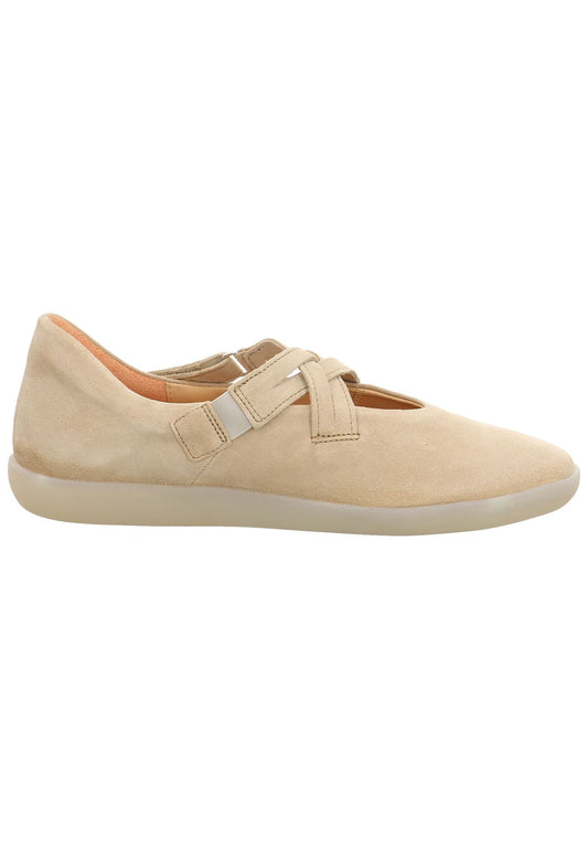 Think! Slipper Veloursleder Cream