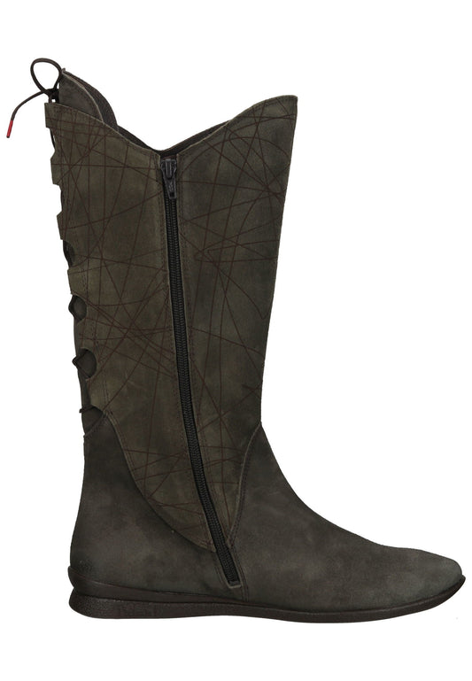 Think! Stiefel Veloursleder Olive