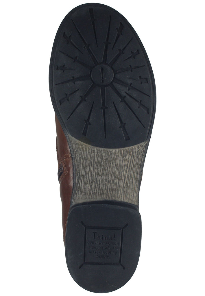 Think! Stiefelette Glattleder Dunkelbraun