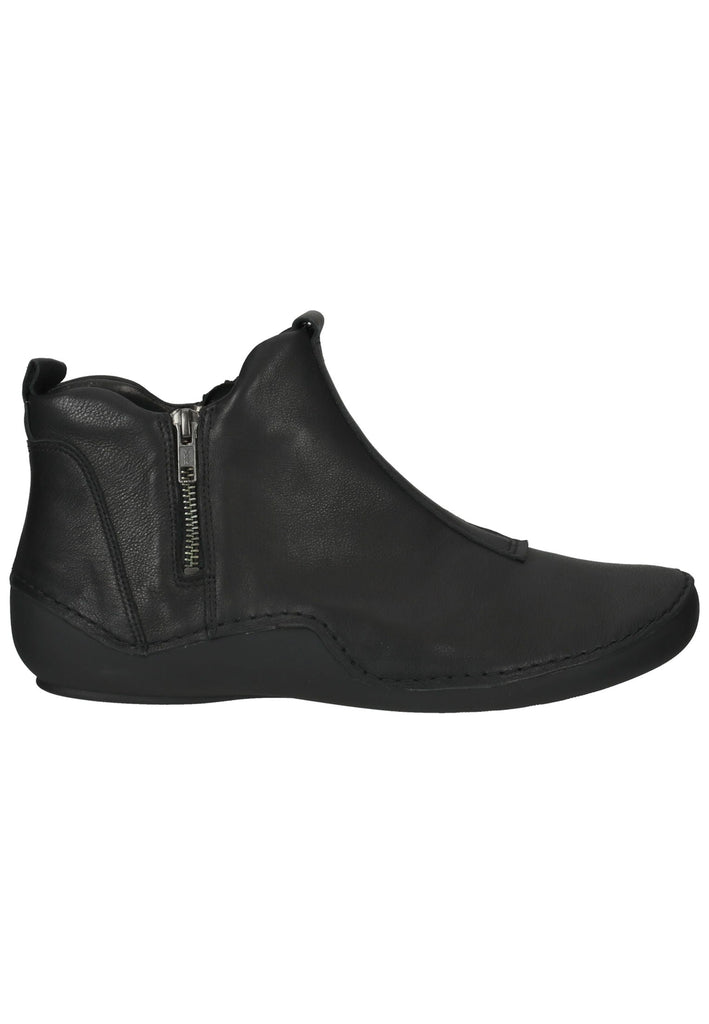 Think! Stiefelette Glattleder Schwarz Kombi