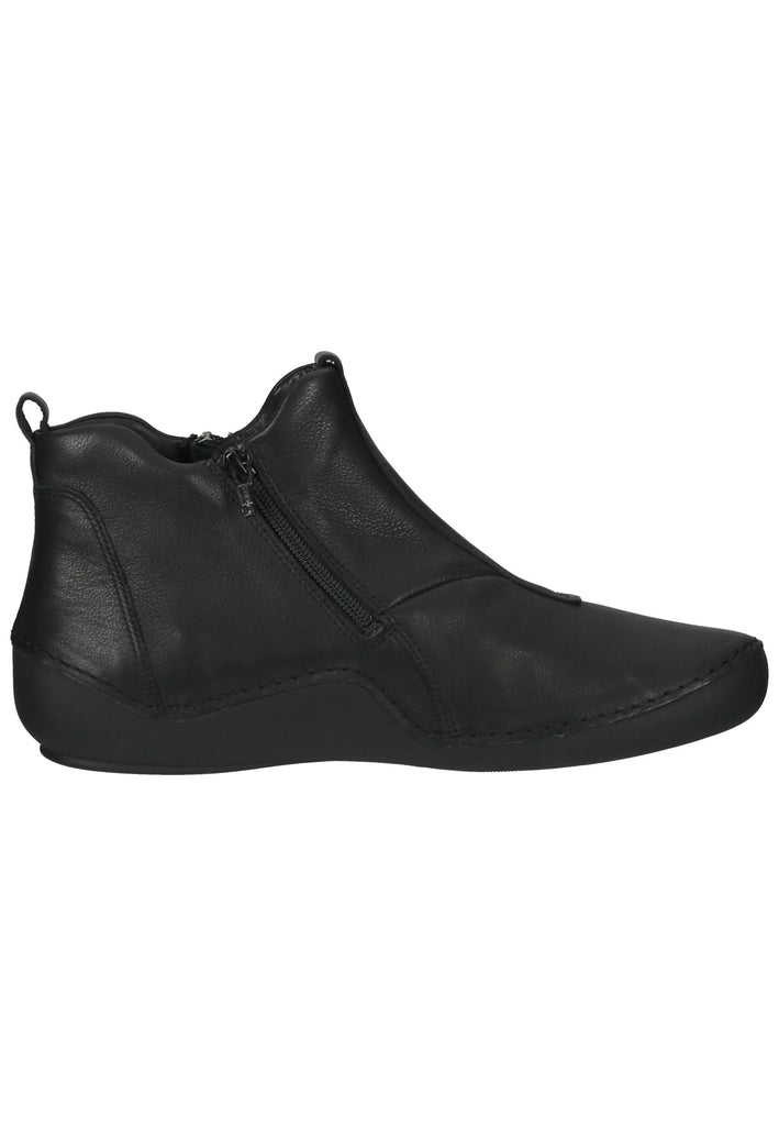 Think! Stiefelette Glattleder Schwarz Kombi