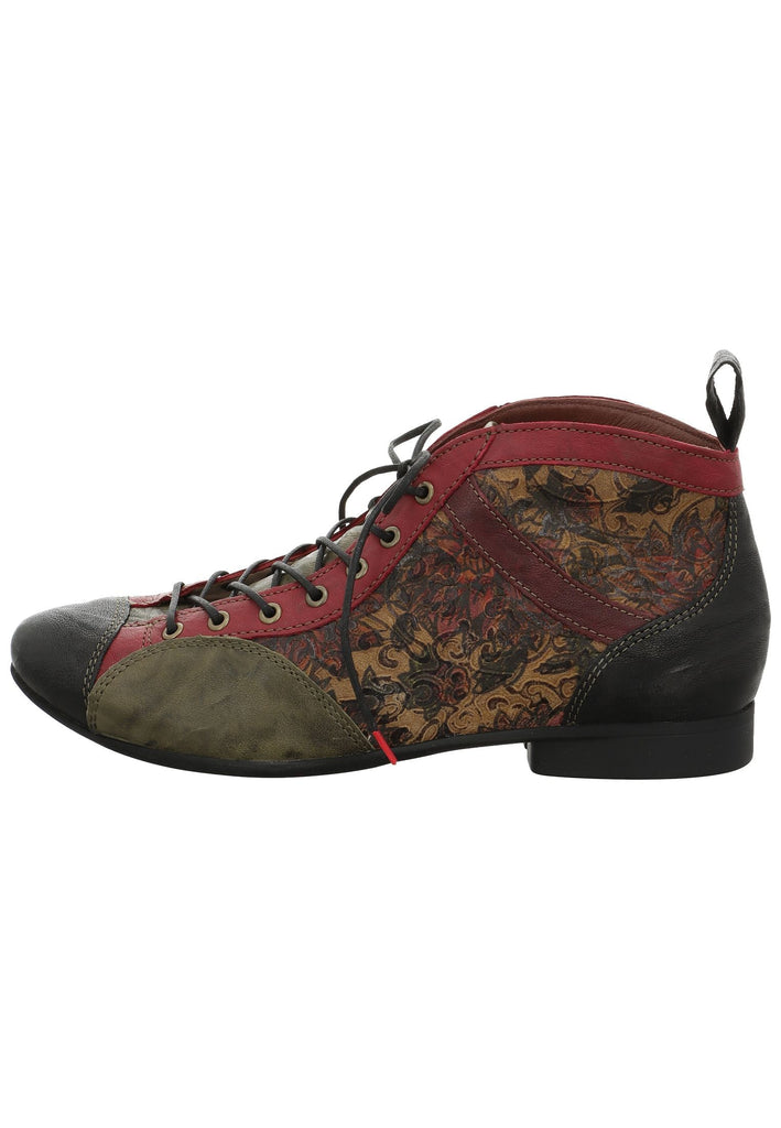 Think! Stiefelette Leder Schwarz/Rot