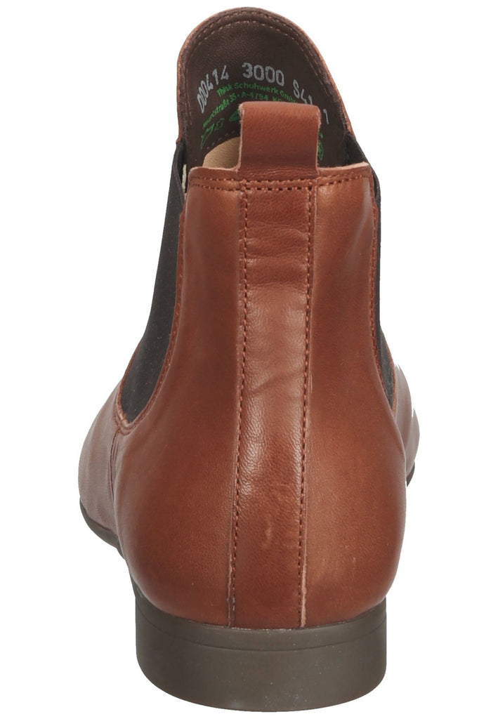 Think! Stiefelette Leder/Textil Cognac
