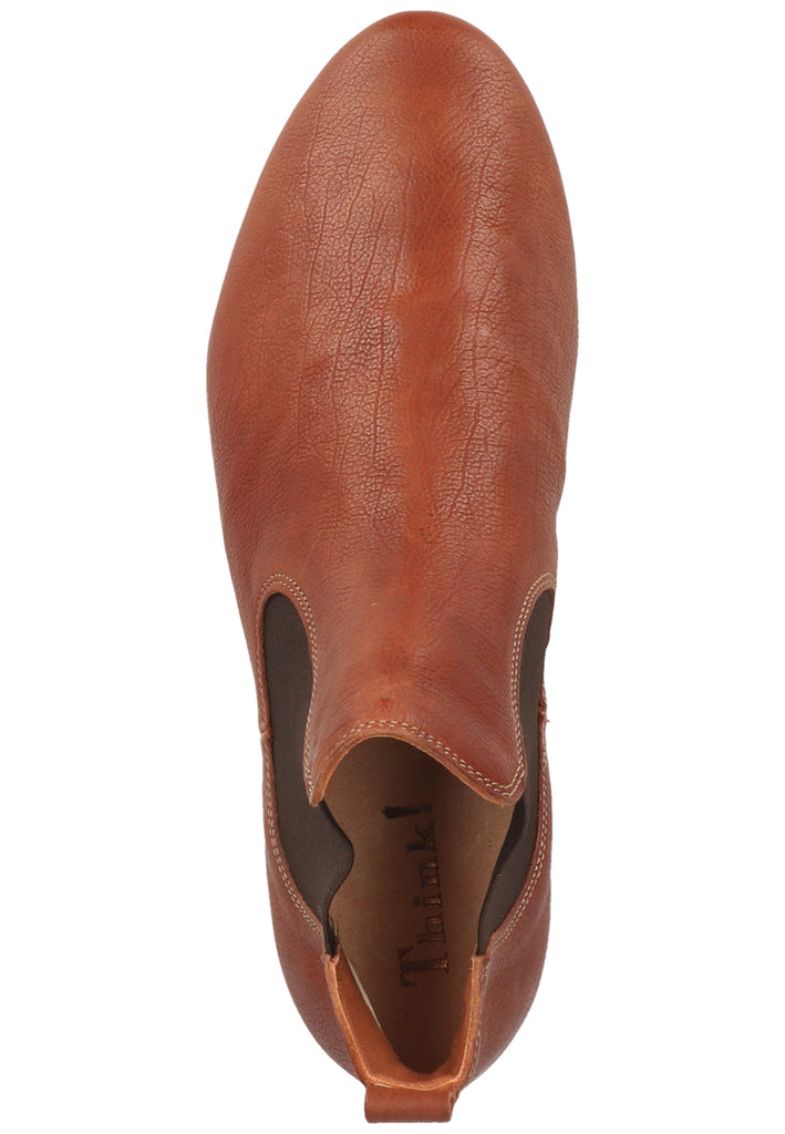 Think! Stiefelette Leder/Textil Cognac