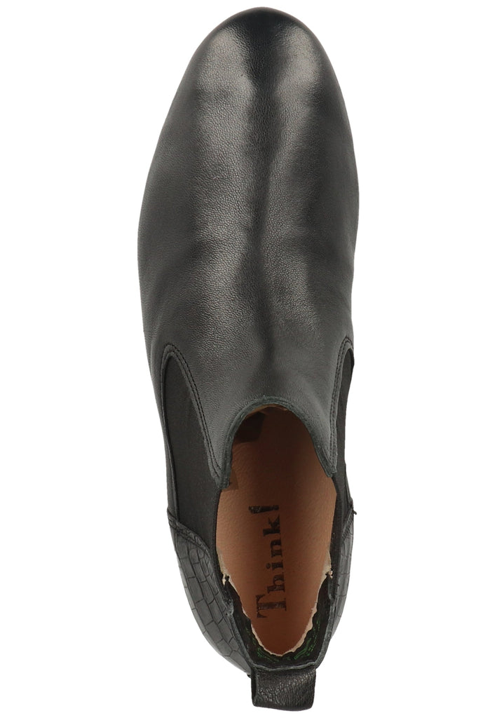 Think! Stiefelette Leder/Textil Schwarz