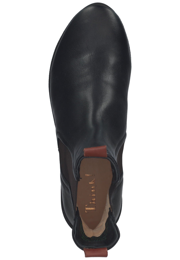 Think! Stiefelette Leder/Textil Schwarz Kombi