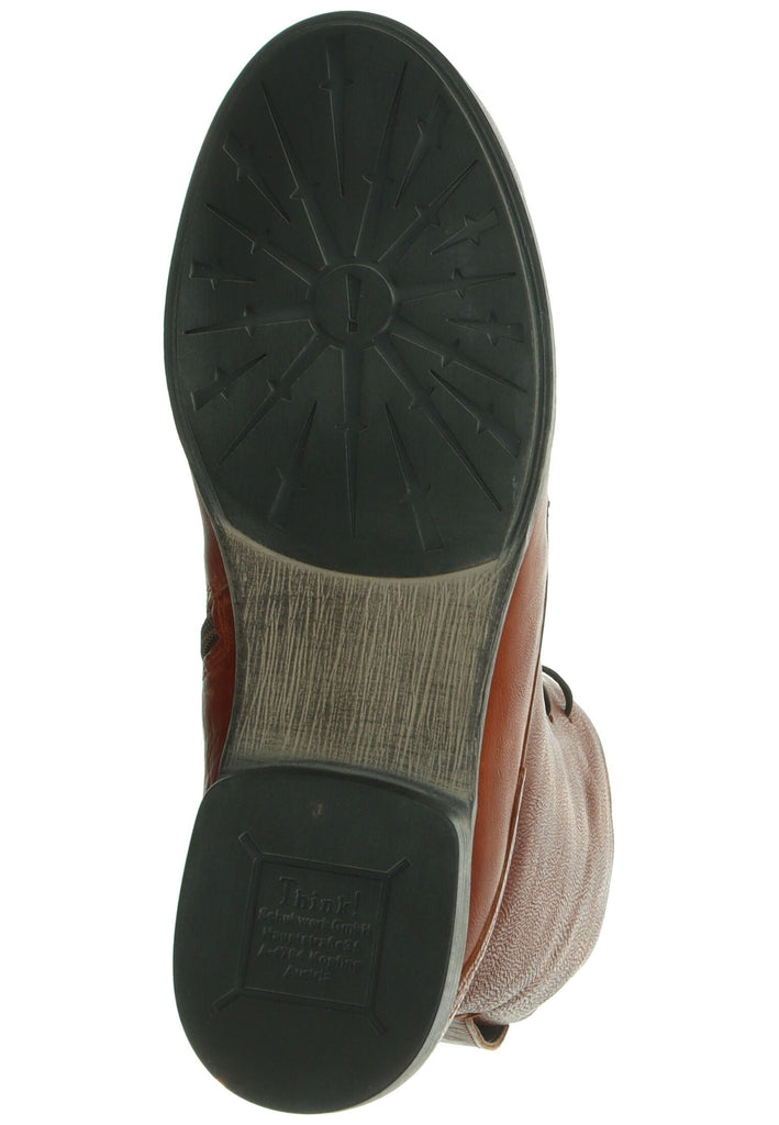 Think! Stiefelette Nappaleder Cognac Warmfutter