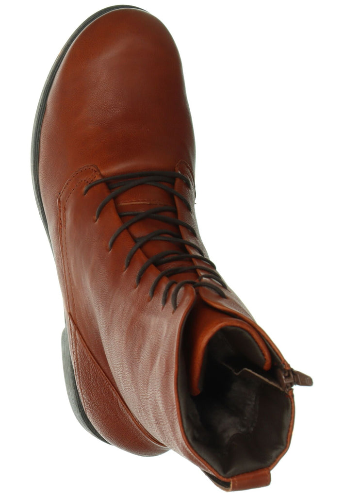 Think! Stiefelette Nappaleder Cognac Warmfutter